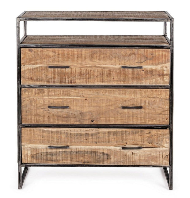 Bizzotto Credenza con 3 cassetti Elmer Naturale