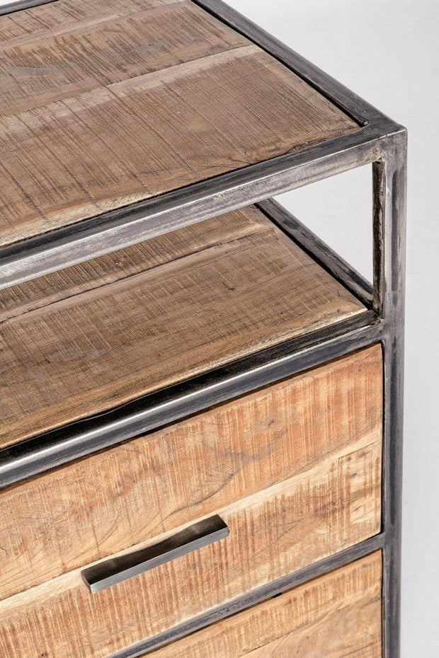 Bizzotto Credenza con 3 cassetti Elmer Naturale