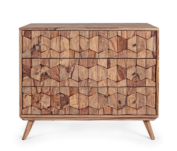 Bizzotto Credenza con 3 cassetti Kant Naturale