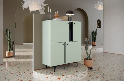 Lenart Credenza con 4 ante Colours CS 01 Verde Opaco