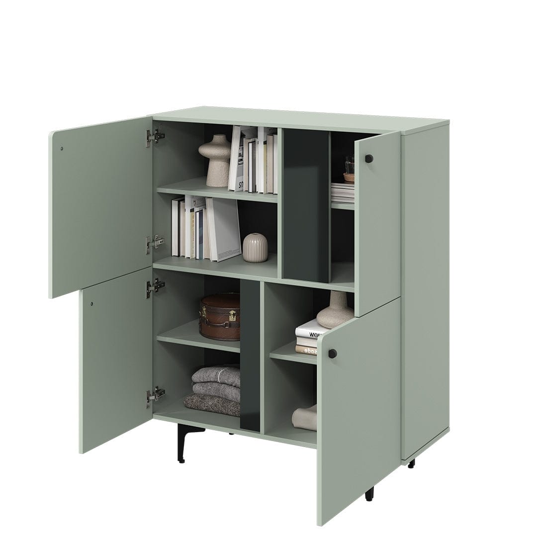 Lenart Credenza con 4 ante Colours CS 01 Verde Opaco