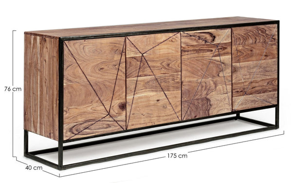 Bizzotto Credenza con 4 ante Egon Naturale