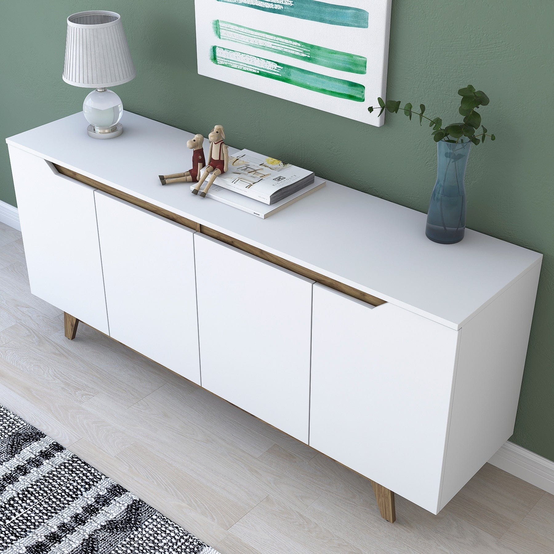 Asir Credenza con 4 ante GD102 - 1874 Bianco