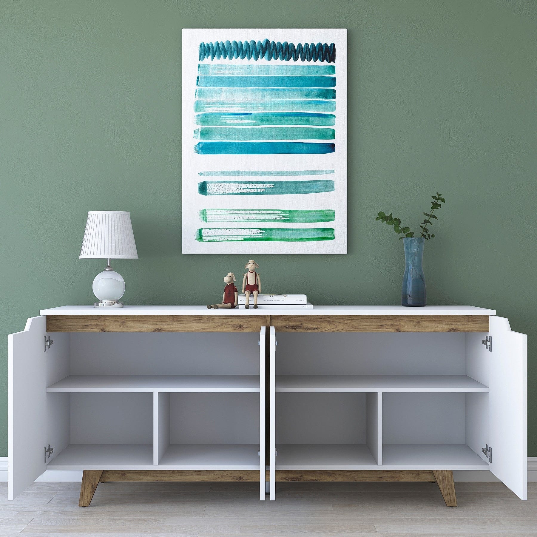Asir Credenza con 4 ante GD102 - 1874 Bianco