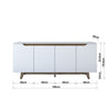 Asir Credenza con 4 ante GD102 - 1874 Bianco
