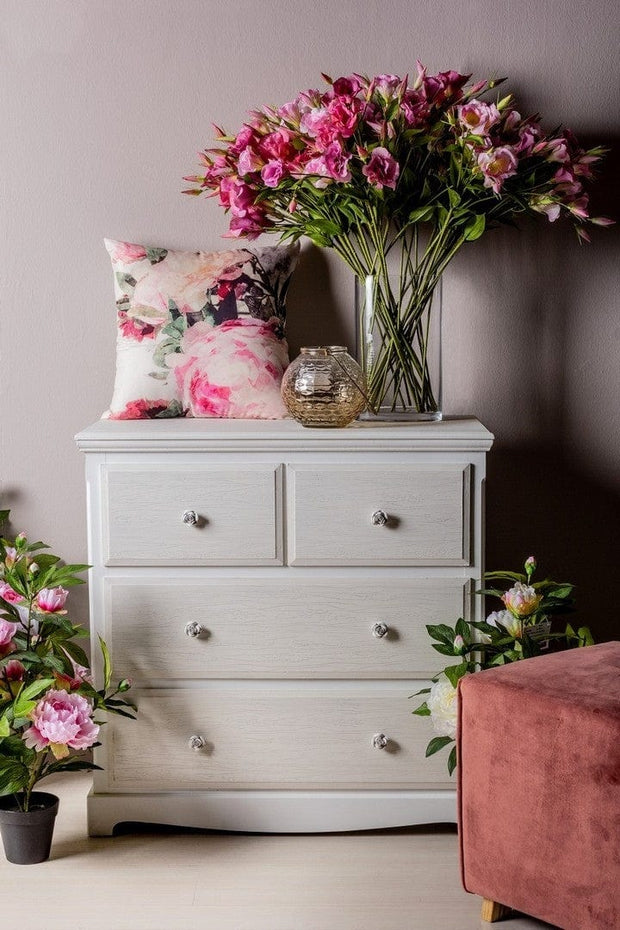 Bizzotto Credenza con 4 cassetti Blanc Bianco