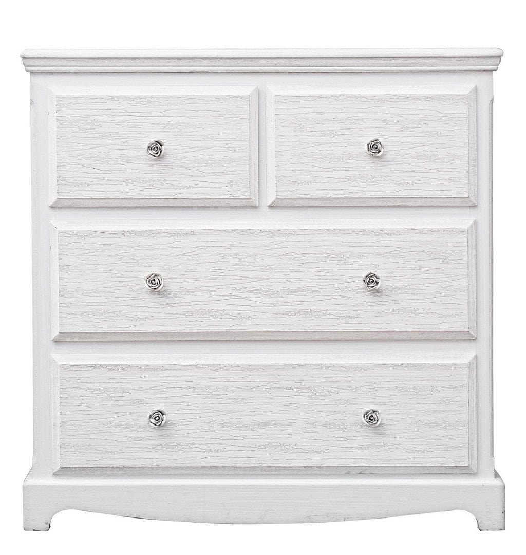 Bizzotto Credenza con 4 cassetti Blanc Bianco