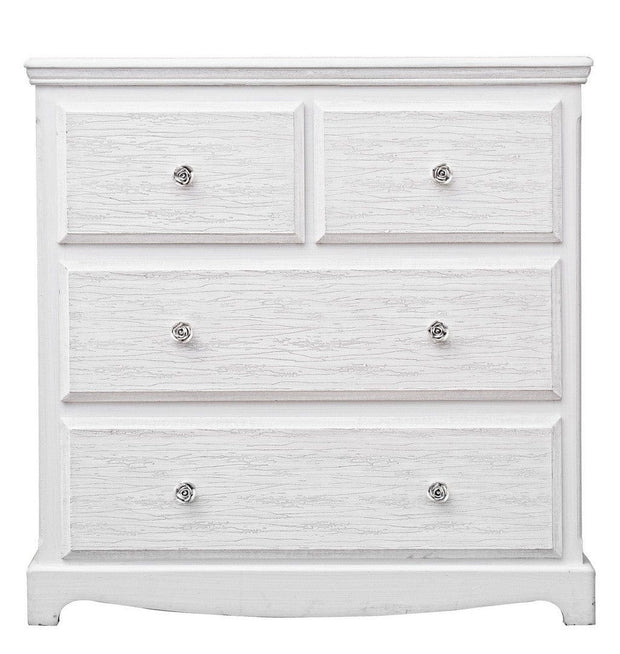 Bizzotto Credenza con 4 cassetti Blanc Bianco