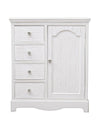 Bizzotto Credenza con 4 cassetti e 1 anta Blanc Bianco