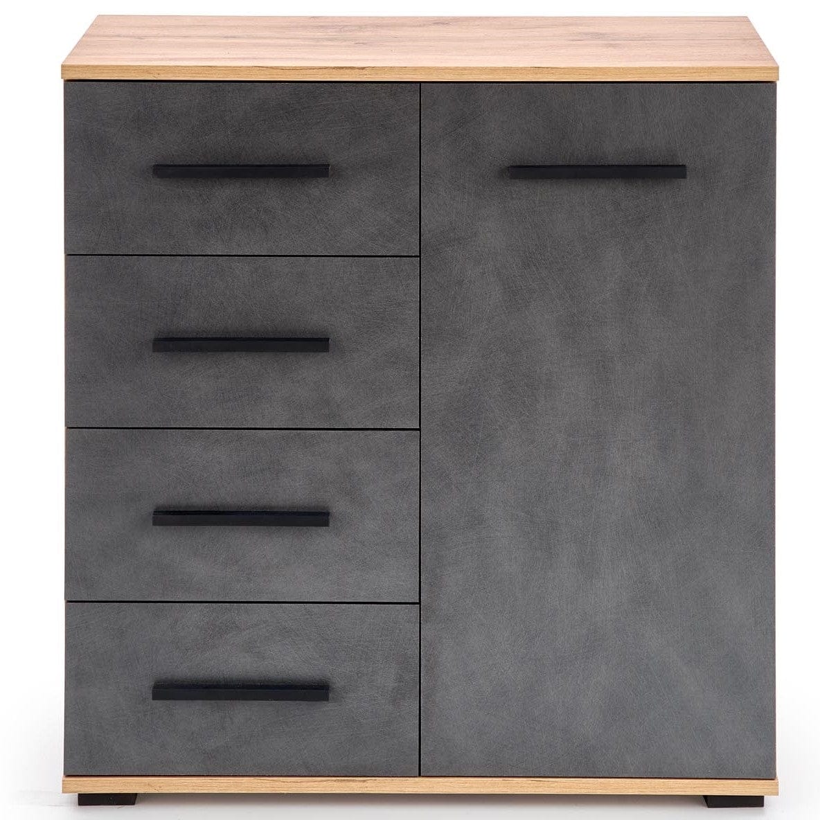 Halmar Credenza con 4 cassetti e 1 anta Liamis KM-2 Grigio