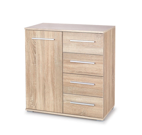 Halmar Credenza con 4 cassetti e 1 anta Liamis KM-2 Quercia
