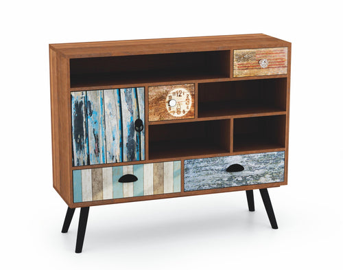 Halmar Credenza con 4 cassetti e 1 anta Mezani KM-3 Multicolore