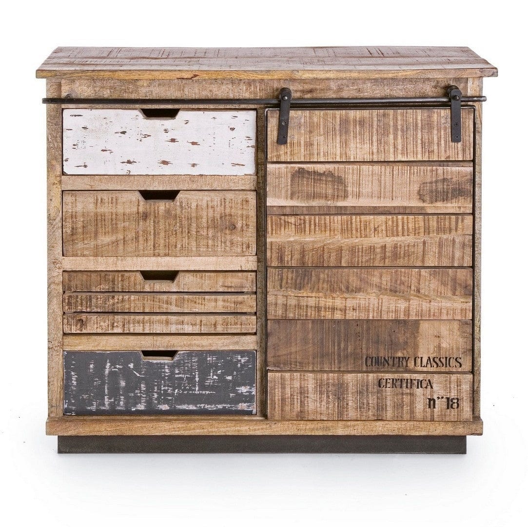 Bizzotto Credenza con 4 cassetti e 1 anta Tudor Naturale