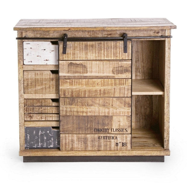 Bizzotto Credenza con 4 cassetti e 1 anta Tudor Naturale