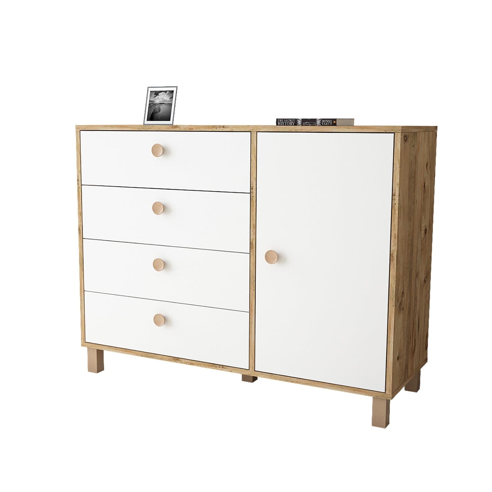 Asir Credenza con 4 cassetti e 1 anta Vilamo VL81-217 Bianco