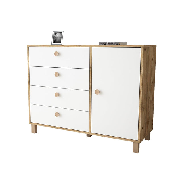 Asir Credenza con 4 cassetti e 1 anta Vilamo VL81-217 Bianco