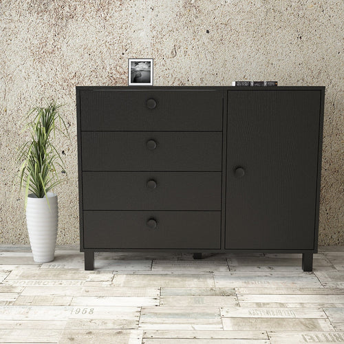 Asir Credenza con 4 cassetti e 1 anta Vilamo VL81-338 Nero