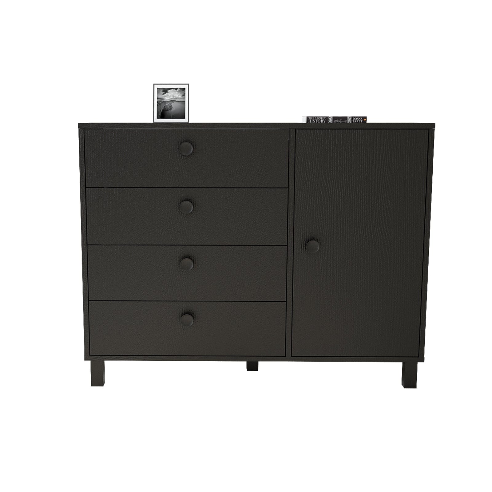 Asir Credenza con 4 cassetti e 1 anta Vilamo VL81-338 Nero