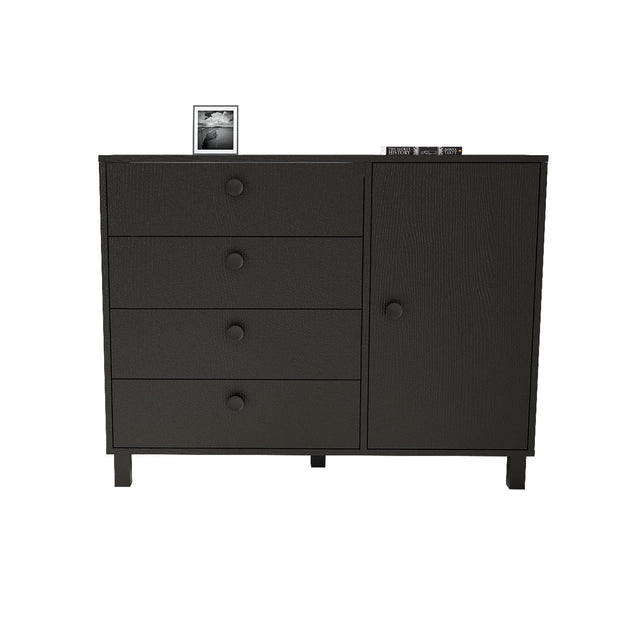 Asir Credenza con 4 cassetti e 1 anta Vilamo VL81-338 Nero
