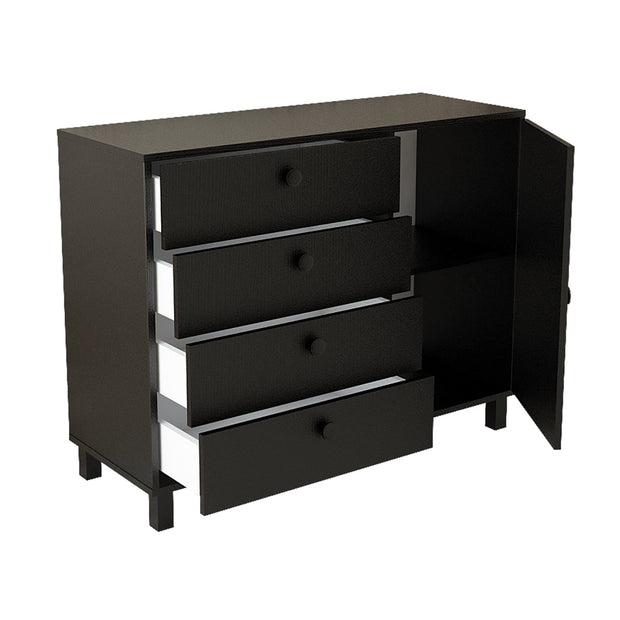 Asir Credenza con 4 cassetti e 1 anta Vilamo VL81-338 Nero