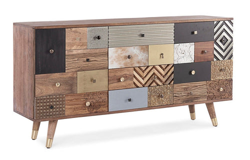 Bizzotto Credenza con 4 cassetti e 2 ante Dhaval Multicolore