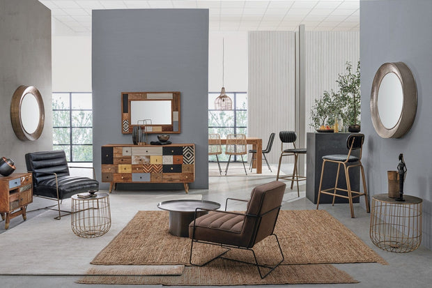 Bizzotto Credenza con 4 cassetti e 2 ante Dhaval Multicolore