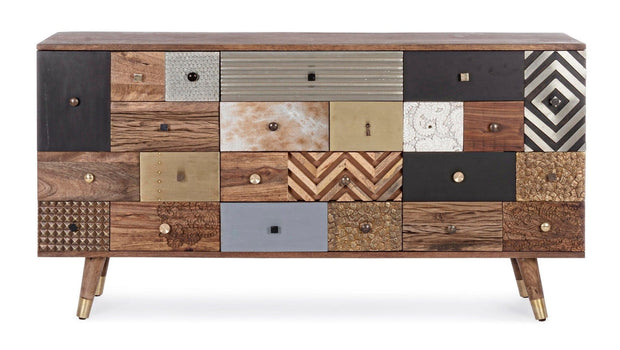 Bizzotto Credenza con 4 cassetti e 2 ante Dhaval Multicolore