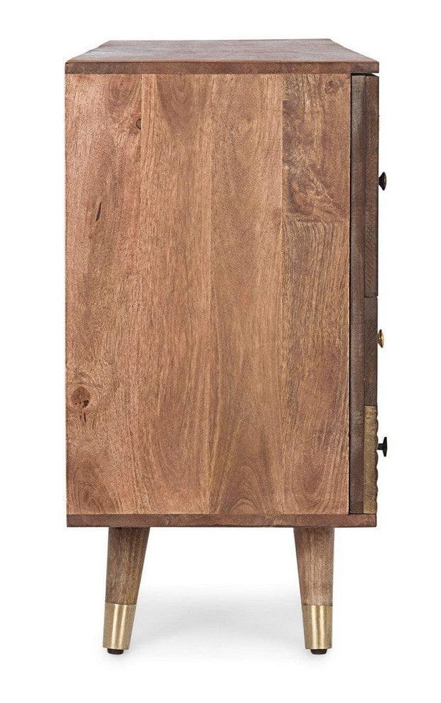 Bizzotto Credenza con 4 cassetti e 2 ante Dhaval Multicolore