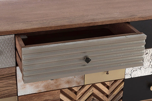 Bizzotto Credenza con 4 cassetti e 2 ante Dhaval Multicolore