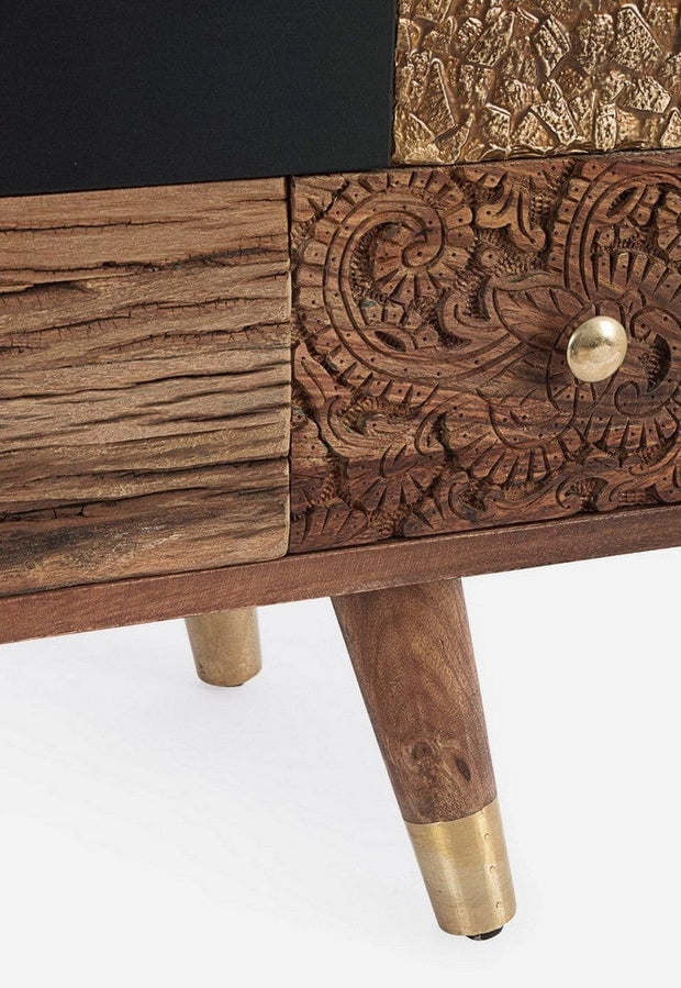 Bizzotto Credenza con 4 cassetti e 2 ante Dhaval Multicolore