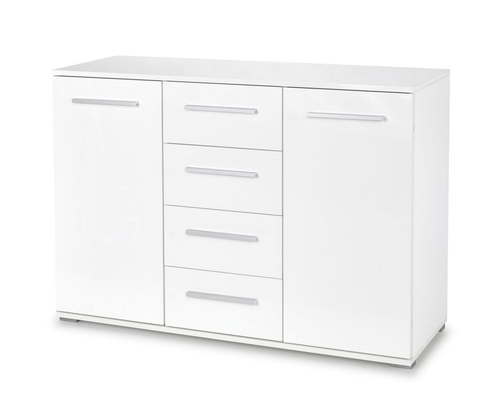 Halmar Credenza con 4 cassetti e 2 ante Liamis KM-4 Bianco