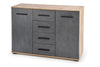 Halmar Credenza con 4 cassetti e 2 ante Liamis KM-4 Grigio