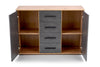 Halmar Credenza con 4 cassetti e 2 ante Liamis KM-4 Grigio