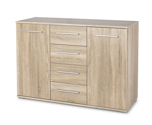 Halmar Credenza con 4 cassetti e 2 ante Liamis KM-4 Naturale