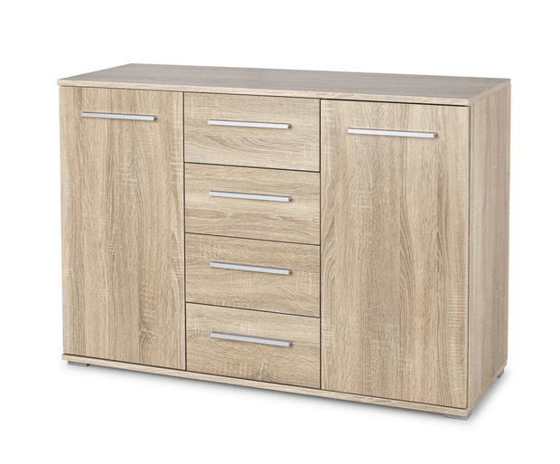 Halmar Credenza con 4 cassetti e 2 ante Liamis KM-4 Naturale
