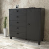 Asir Credenza con 5 cassetti e 1 anta Vilamo Alto VL83-338 Nero