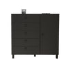 Asir Credenza con 5 cassetti e 1 anta Vilamo Alto VL83-338 Nero