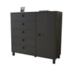 Asir Credenza con 5 cassetti e 1 anta Vilamo Alto VL83-338 Nero