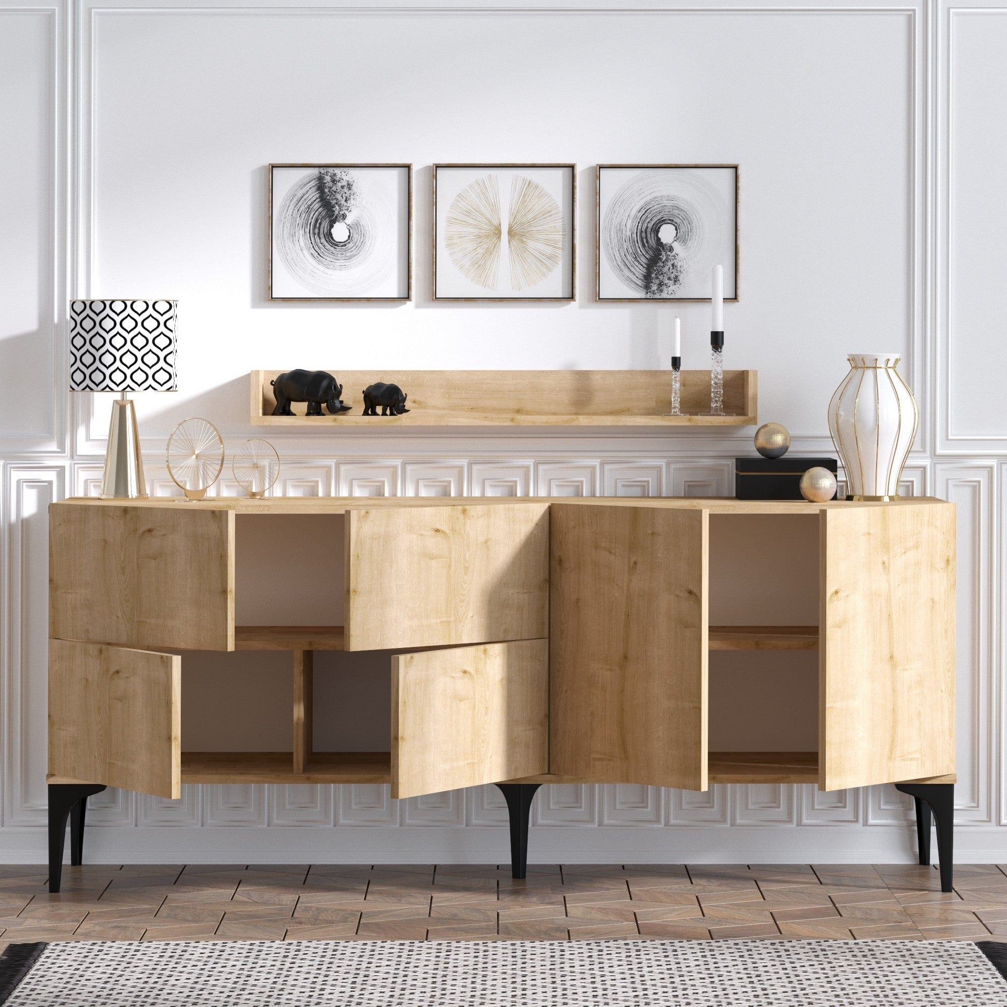 Asir Credenza con 6 ante Stella Quercia