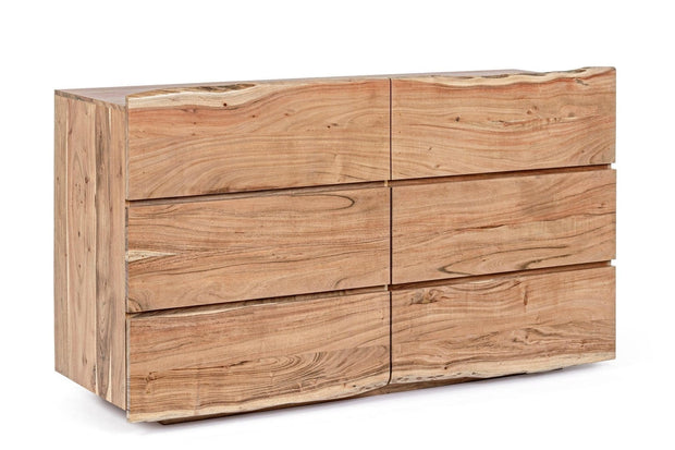 Bizzotto Credenza con 6 cassetti Aron Naturale