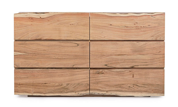 Bizzotto Credenza con 6 cassetti Aron Naturale