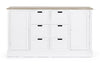 Bizzotto Credenza con 6 cassetti e 2 ante Dorotea Bianco