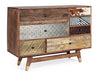 Bizzotto Credenza con 7 cassetti Dhaval Multicolore