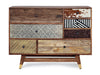 Bizzotto Credenza con 7 cassetti Dhaval Multicolore