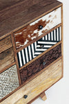 Bizzotto Credenza con 7 cassetti Dhaval Multicolore