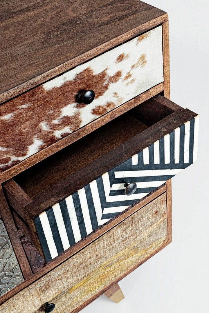 Bizzotto Credenza con 7 cassetti Dhaval Multicolore