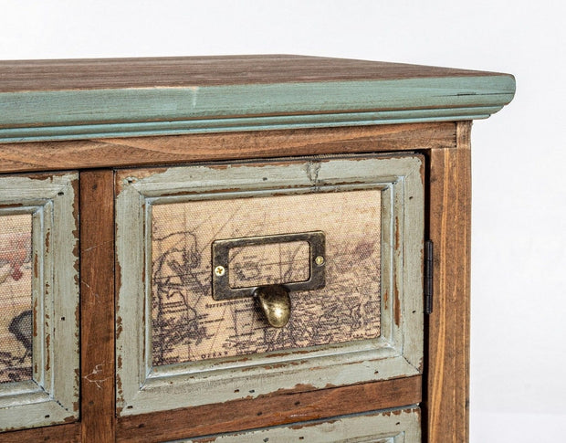 Bizzotto Credenza con 7 cassetti e 1 anta Kompart Naturale