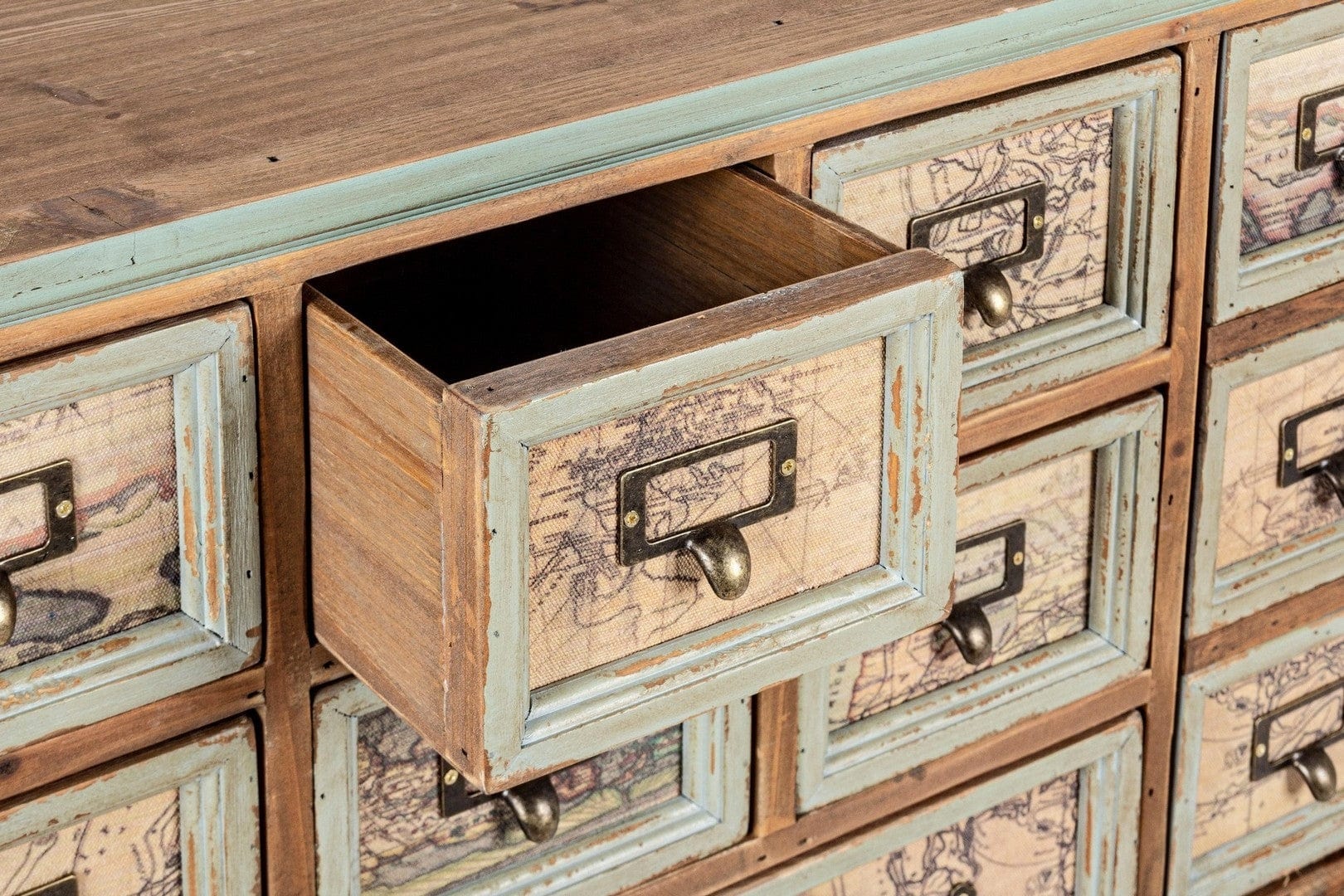 Bizzotto Credenza con 7 cassetti e 1 anta Kompart Naturale
