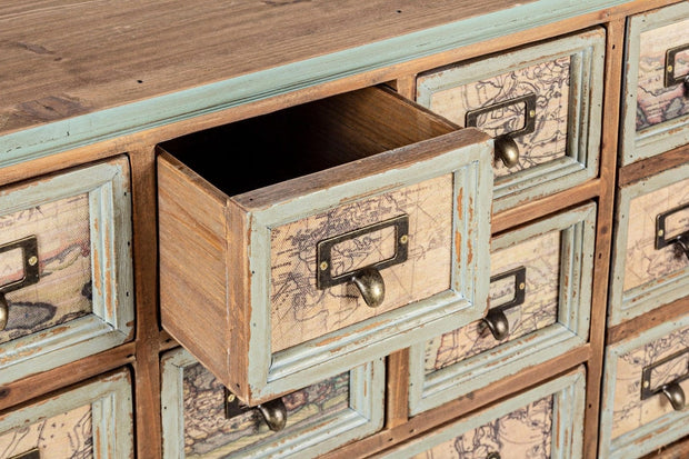 Bizzotto Credenza con 7 cassetti e 1 anta Kompart Naturale