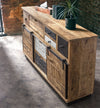 Bizzotto Credenza con 7 cassetti e 2 ante Tudor Naturale